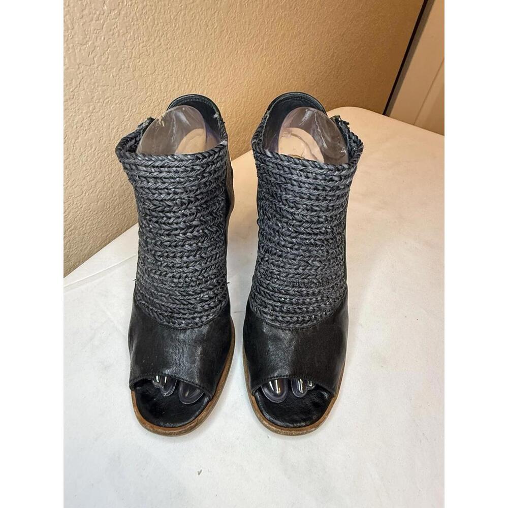 Paul Green LEILANI Sandal in Sisal Cuoio Size 4 1/2 Woven Nubuck